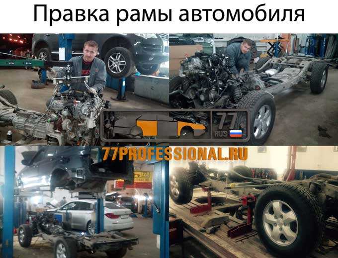 Правка рамы автомобиля Правка рамы автомобиля